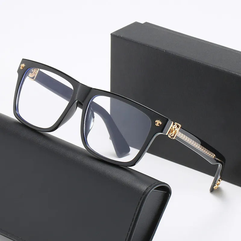 Kocolior Unisex Full Rim Square Tr 90 Acetate Eyeglasses 1002 Full Rim Kocolior Black Gold China 