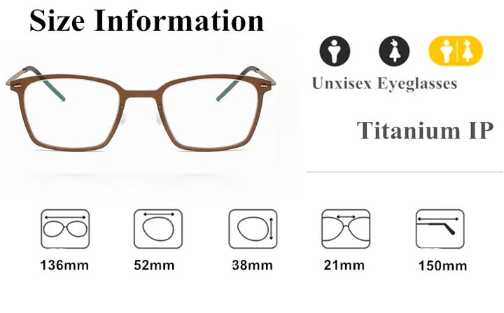 Aimee Women's Full Rim Square Acetate Titanium Eyeglasses 16536