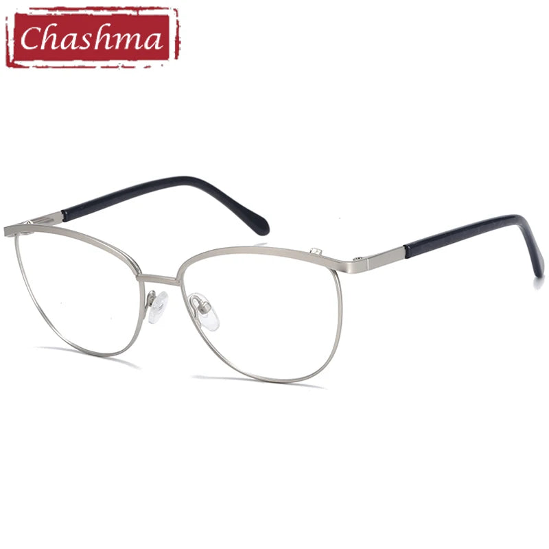 Chashma Ottica Women's Full Rim Oval Cat Eye Alloy Eyeglasses 64109