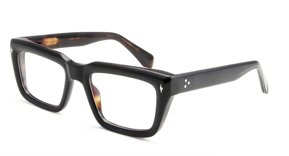 Esnbie Unisex Full Rim Square Acetate Eyeglasses 1-407-1