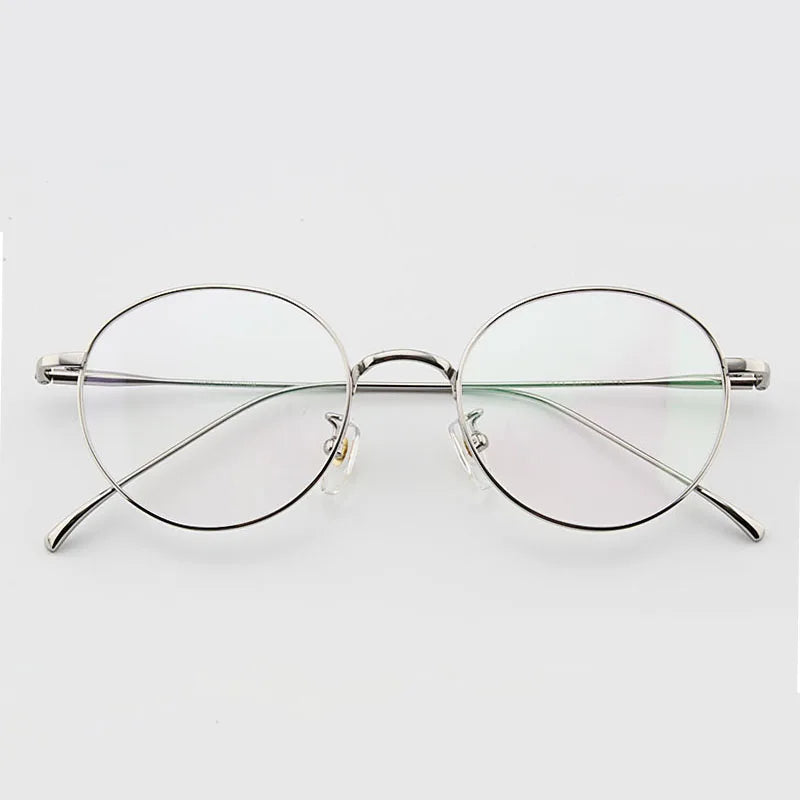 Muzz 61440 unisex round pure titanium prescription eyeglasses — view 3