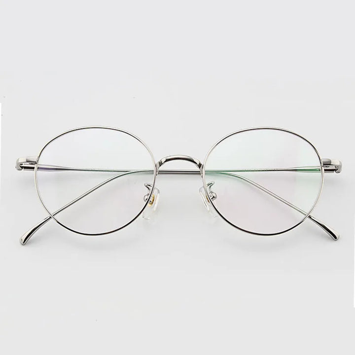 Muzz 61440 unisex round pure titanium prescription eyeglasses — view 3