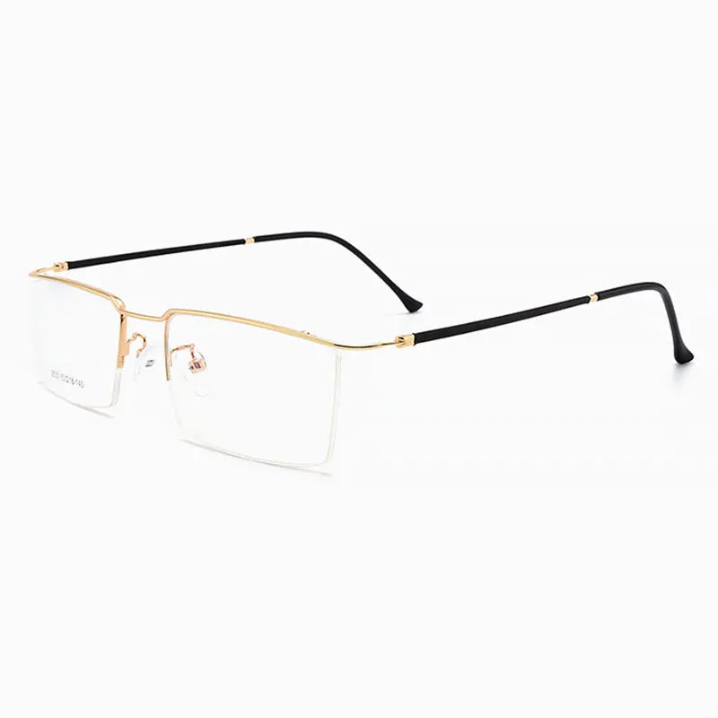 Hotochki Women's Semi Rim Square Brow Line Alloy Eyeglasses 25337