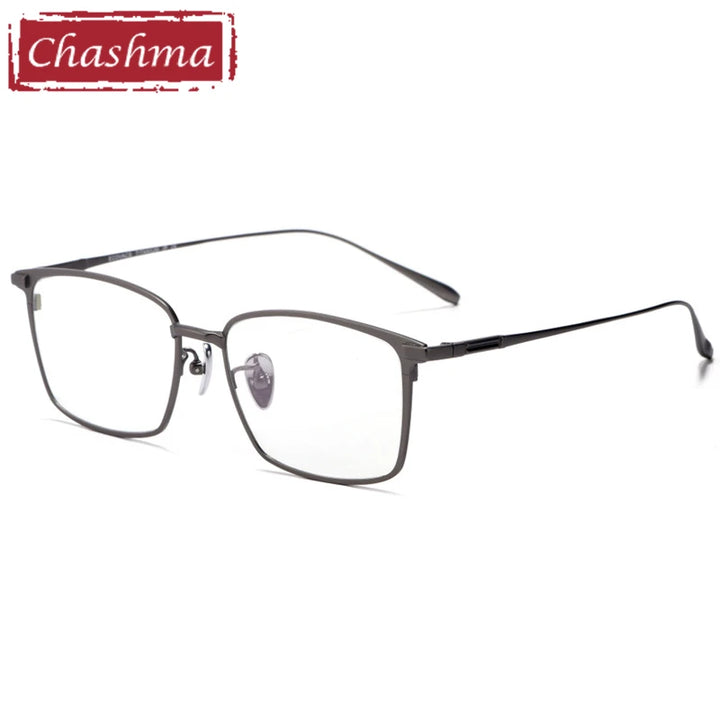 Chashma Ochki Women's Full Rim Square Titanium Eyeglasses 18317