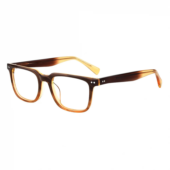 Aimee Unisex Full Rim Square Thick Acetate Temple Eyeglasses 5419 Full Rim Aimee   