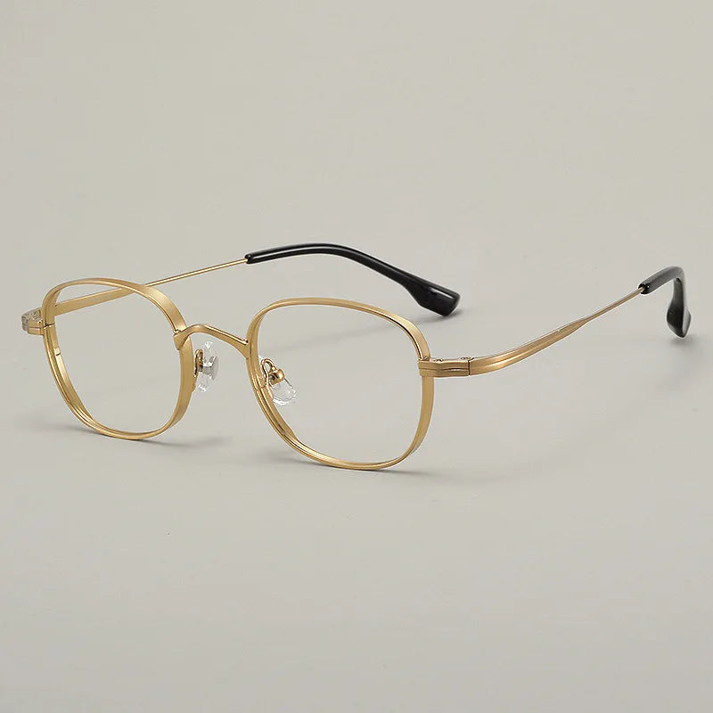 Black Mask Unisex Full Rim Oval Square Titanium Eyeglasses 310520