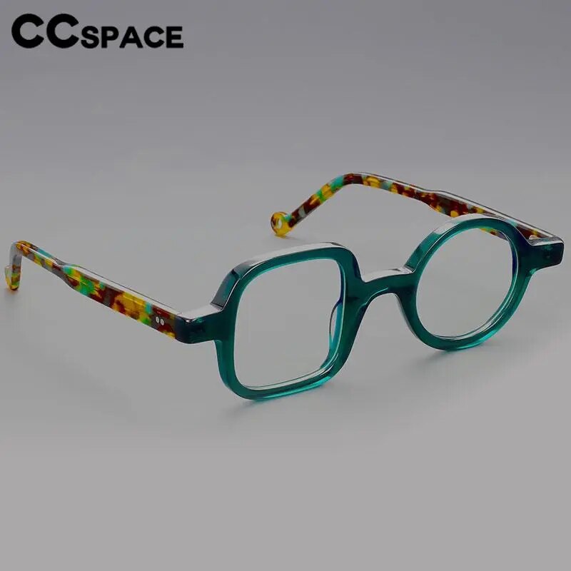 CCSpace Women's Full Rim Irregular Acetate Hyperopic Reading Glasses R49307 Reading Glasses CCspace   