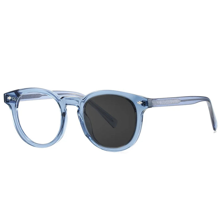 Kocolior Unisex Full Rim Round Tr 90 Photochromic Reading Glasses 28020