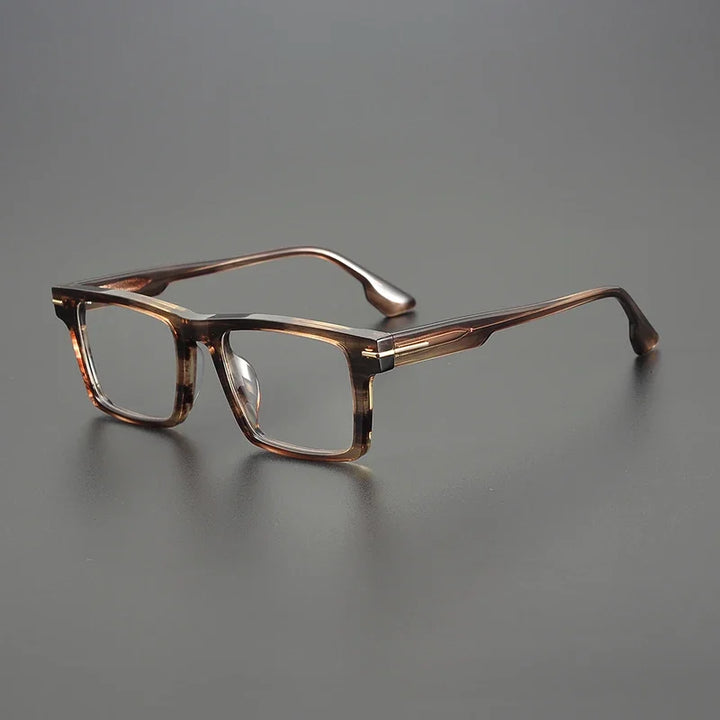 Hewei Unisex Full Rim Square Brow Line Thick Acetate Eyeglasses 42052 Full Rim Hewei C4 CHINA