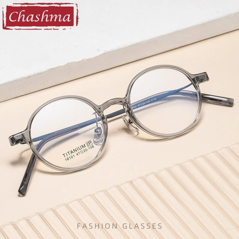 Chashma Ottica Unisex Youth Full Rim Round Tr 90 Titanium Eyeglasses 16101 Full Rim Chashma Ottica   