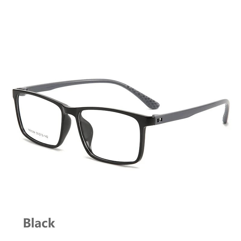 KatKani Unisex Full Rim Square Tr 90 Screwless Eyeglasses Mm084 Full Rim KatKani Eyeglasses Black  