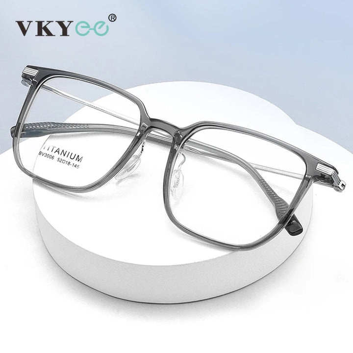 Vicky Unisex Full Rim Square Tr 90 Titanium Reading Glasses 623006