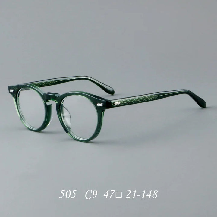 Nobler Unisex Full Rim Round Acetate Eyeglasses 5005 Full Rim Nobler C9  