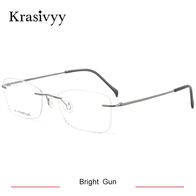 Krasivyy Unisex Rimless Oval Titanium Prescription Eyeglasses KR16022 - view 9