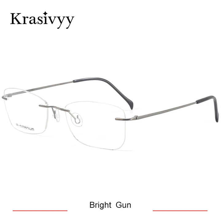 Krasivyy Unisex Rimless Oval Titanium Prescription Eyeglasses KR16022 - view 9