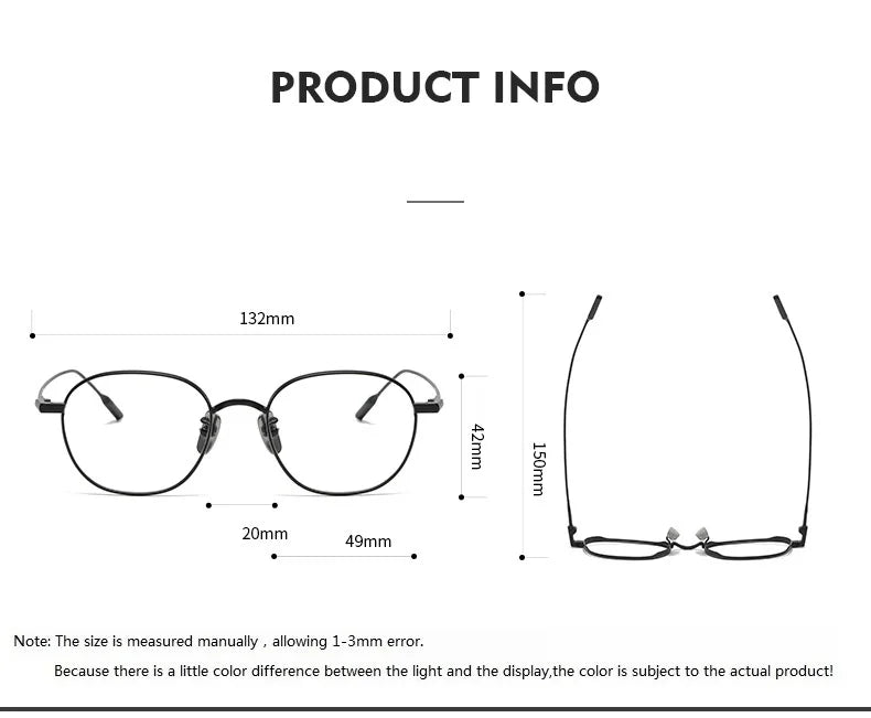 Aimee Unisex Full Rim Square Titanium Eyeglasses 16808 Full Rim Aimee   