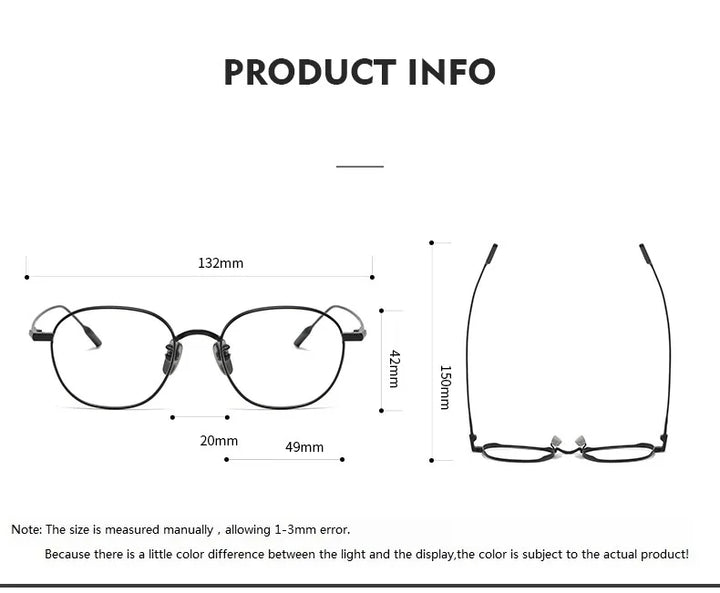 Aimee Unisex Full Rim Square Titanium Eyeglasses 16808 Full Rim Aimee   