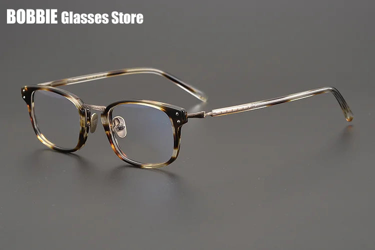 Bobbie Unisex Full Rim Square Titanium Acetate Eyeglasses 936820