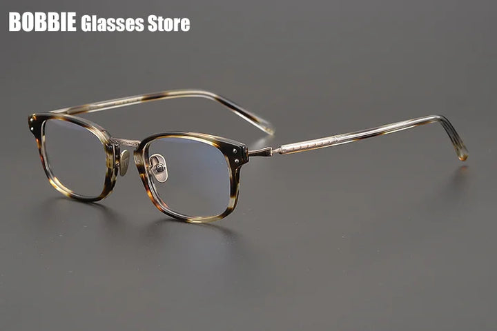 Bobbie Unisex Full Rim Square Titanium Acetate Eyeglasses 936820