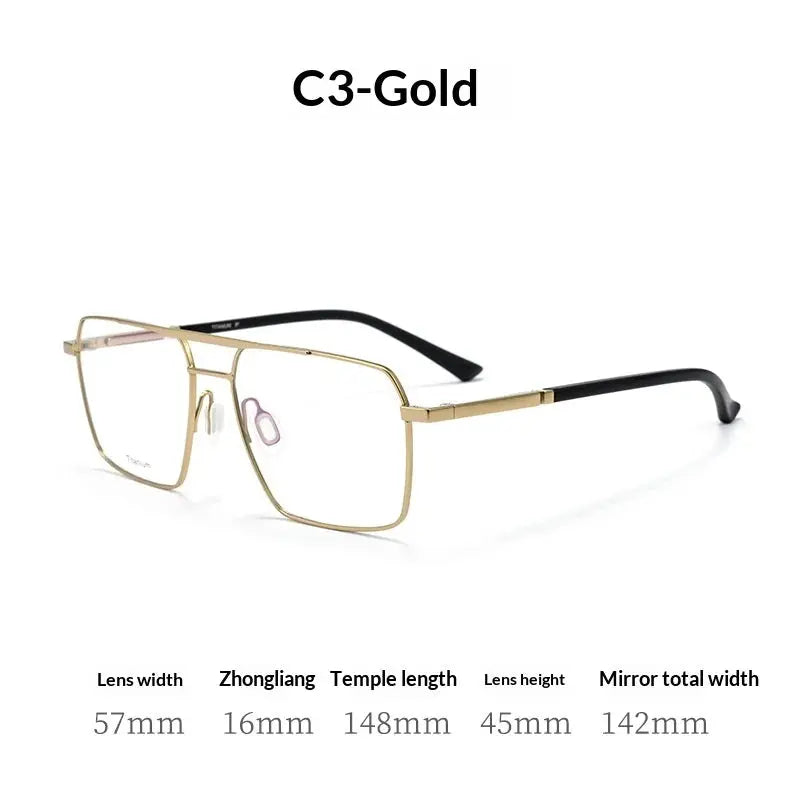 Aror Full Rim 838600 Men’s Double Bridge Steel Square Frames FuzWeb