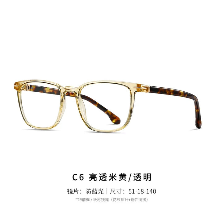 Reven Jate Unisex Full Rim Square Acetate Prescription Eyeglasses 32205 - view 7