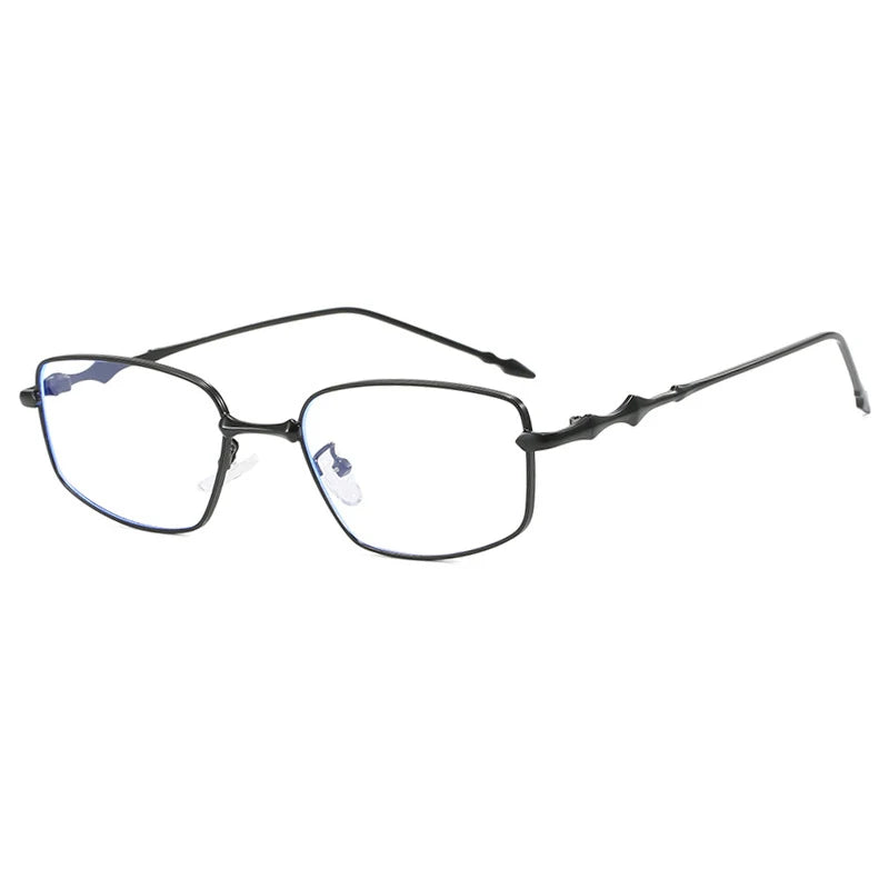 CCspace Women's Full Rim Square Alloy Reading Glasses R57528 Reading Glasses CCSpace +500 Black 