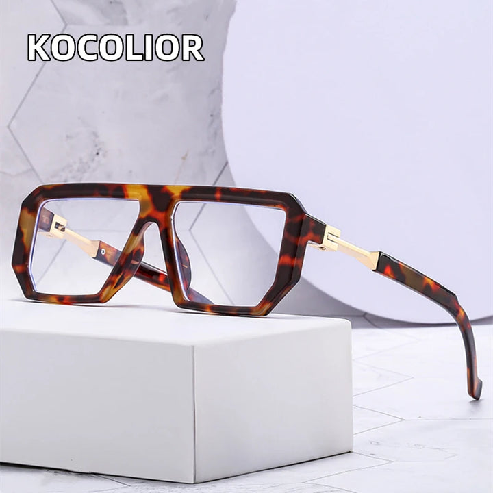 Kocolior Unisex Full Rim Square Brow Line Alloy PC Reading Glasses 8725 Reading Glasses Kocolior   