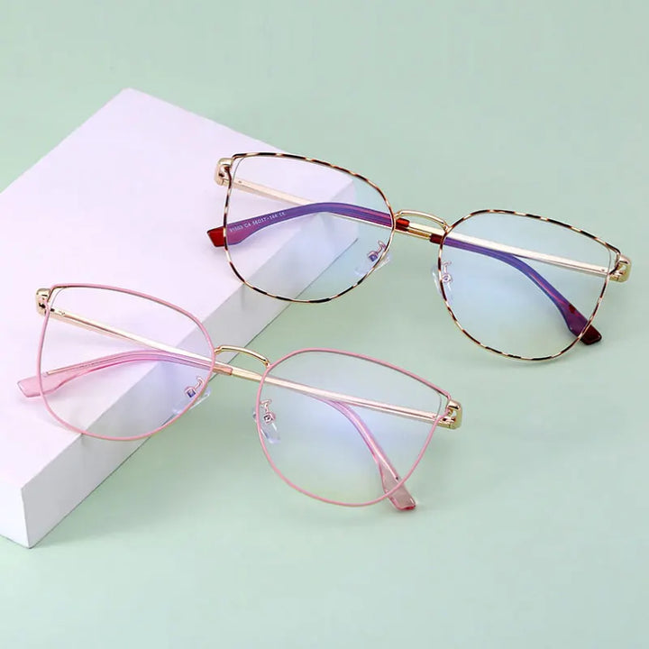 Handoer Women's Full Rim Square Tr 90 Alloy Eyeglasses 91503