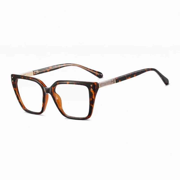 Ralferty Women's Full Rim Square Tr 90 Titanium Eyeglasses 883616