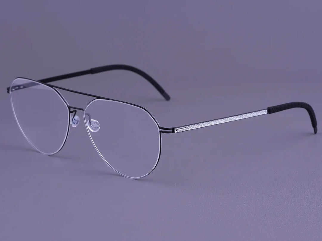 Bobbie 472234 Women’s Full Rim Double Bridge Oval Titanium Frames FuzWeb