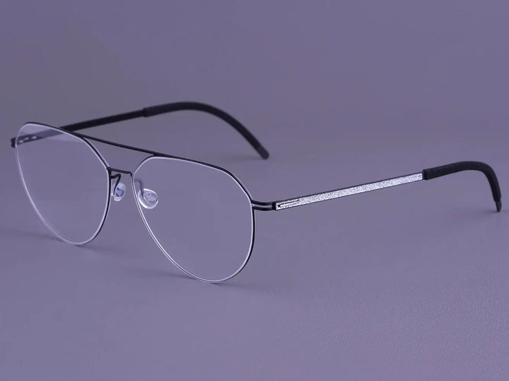 Bobbie 472234 Women’s Full Rim Double Bridge Oval Titanium Frames FuzWeb
