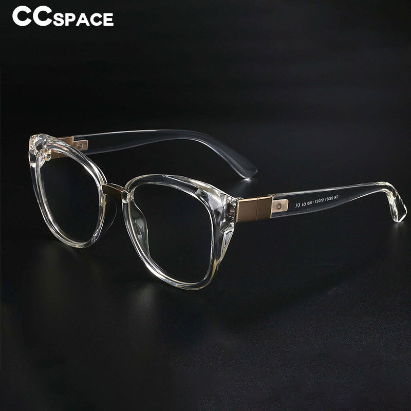CCSpace Women's Full Rim Square Cat Eye PC Eyeglasses 48092 Full Rim CCspace   