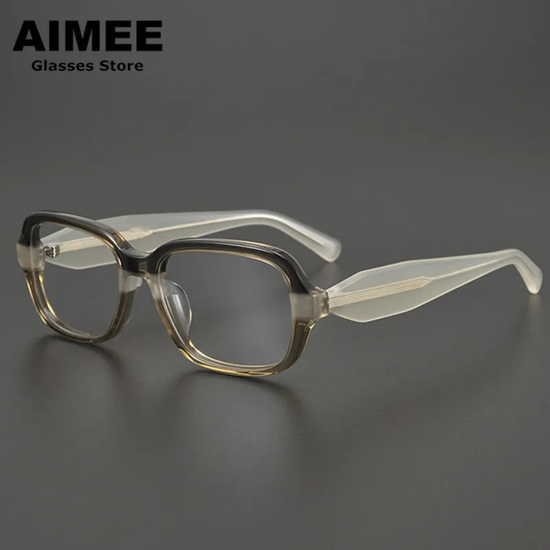 Aimee Unisex Full Rim Square Thick Acetate Eyeglasses 5002