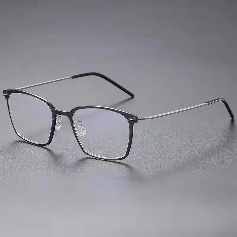 Aimee Women's Full Rim Square Acetate Titanium Eyeglasses 16536