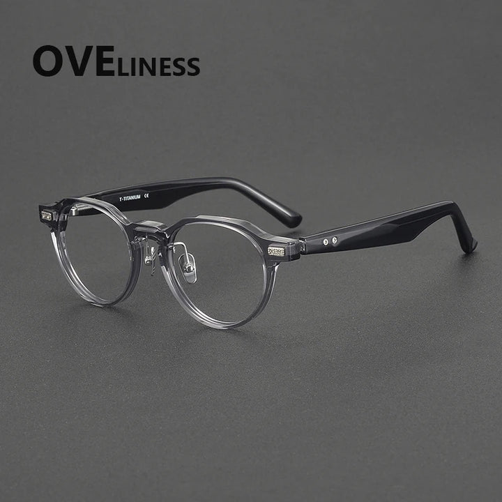 Oveliness Unisex Full Rim Round Oval Acetate Eyeglasses 322750