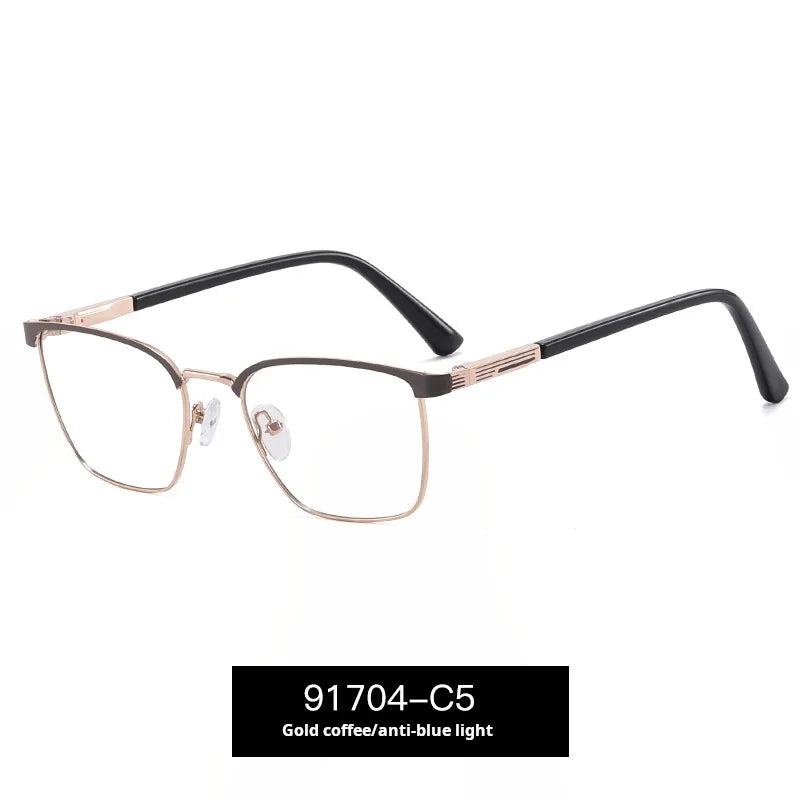 Momoja Women’s Full Rim Square Alloy Spring Hinge Eyeglasses 91704