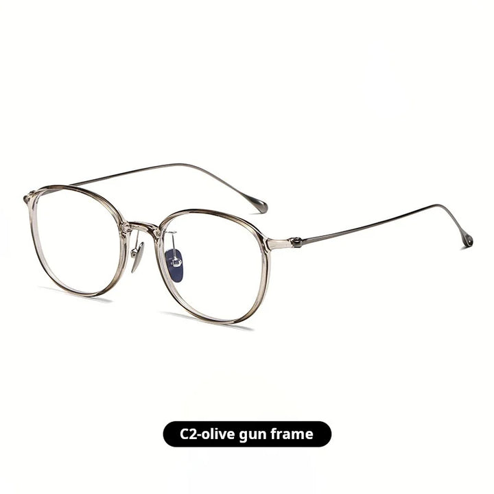 Momoja Women's Full Rim Square Round Titanium Tr 90 Eyeglasses 50045