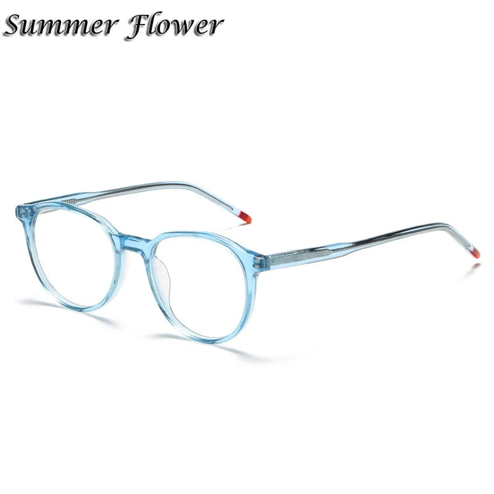 Summer Flower Women's Full Rim Oval Square Acetate Eyeglasses Ac1010