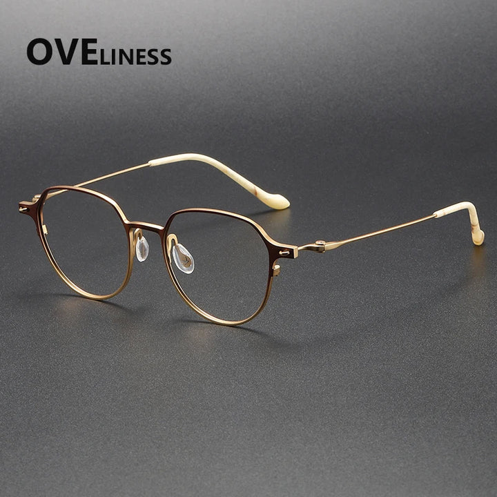 Oveliness Women's Full Rim Round Titanium Eyeglasses 22314
