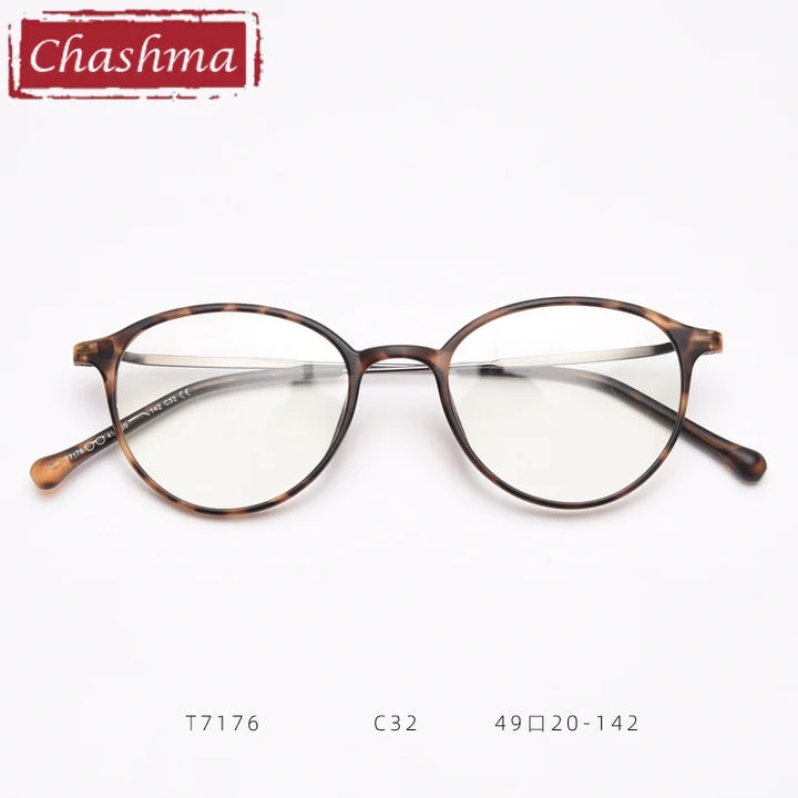 Chashma Ottica Women's Full Rim Round Tr 90 Titanium Eyeglasses 71764
