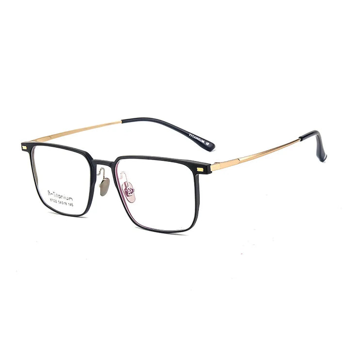 Momoja Men's Full Rim Square Al Mg Titanium Eyeglasses 787022