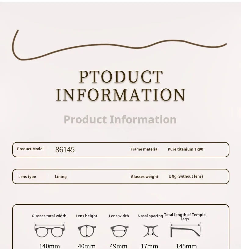 Xbora Unisex Full Rim Oval Round Acetate Titanium Eyeglasses 86145