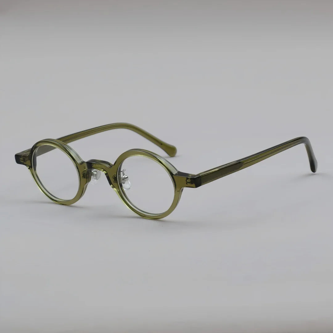 Black Mask Unisex Full Rim Round Acetate Eyeglasses BM-98650