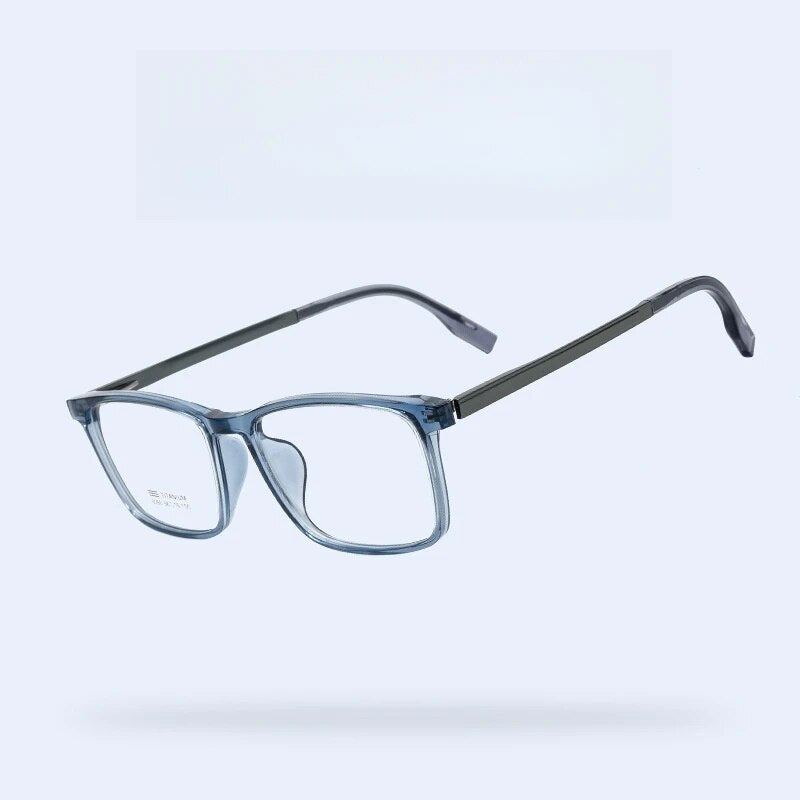 KatKani Unisex Full Rim Square Tr 90 Titanium Eyeglasses L6060m Full Rim KatKani Eyeglasses   