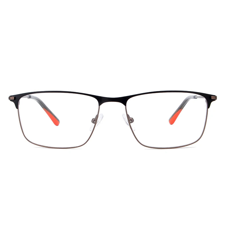 Vicky Men's Full Rim Tr 90 Stainless Steel Square Reading Glasses 2062 Reading Glasses Vicky   