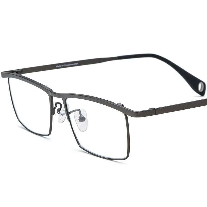 Nobler Unisex Full Rim Brow Line Square Titanium Eyeglasses 85911