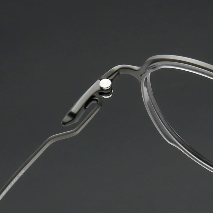 Muzz SH0075 unisex round titanium acetate prescription eyeglasses — view 10