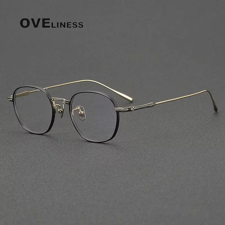 Oveliness Women's Full Rim Round Square Titanium Eyeglasses 614301