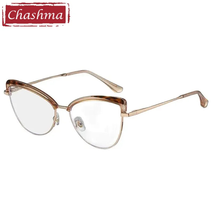 Chashma Ottica Women's Full Rim Cat Eye Tr 90 Steel Eyeglasses 87274