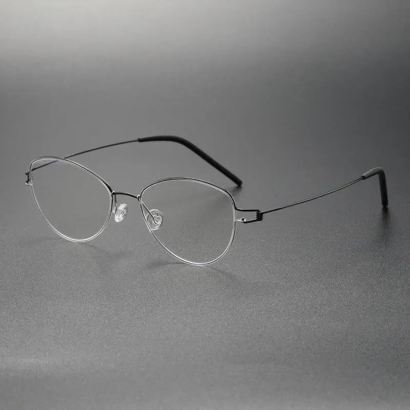 Bobbie Women Full Rim Cat Eye Titanium Eyeglasses Fuz 15